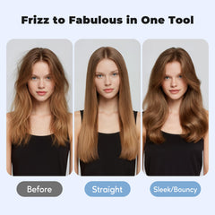 Farery 2.4-inch thermal brush in use delivering volume and loose waves for long hair