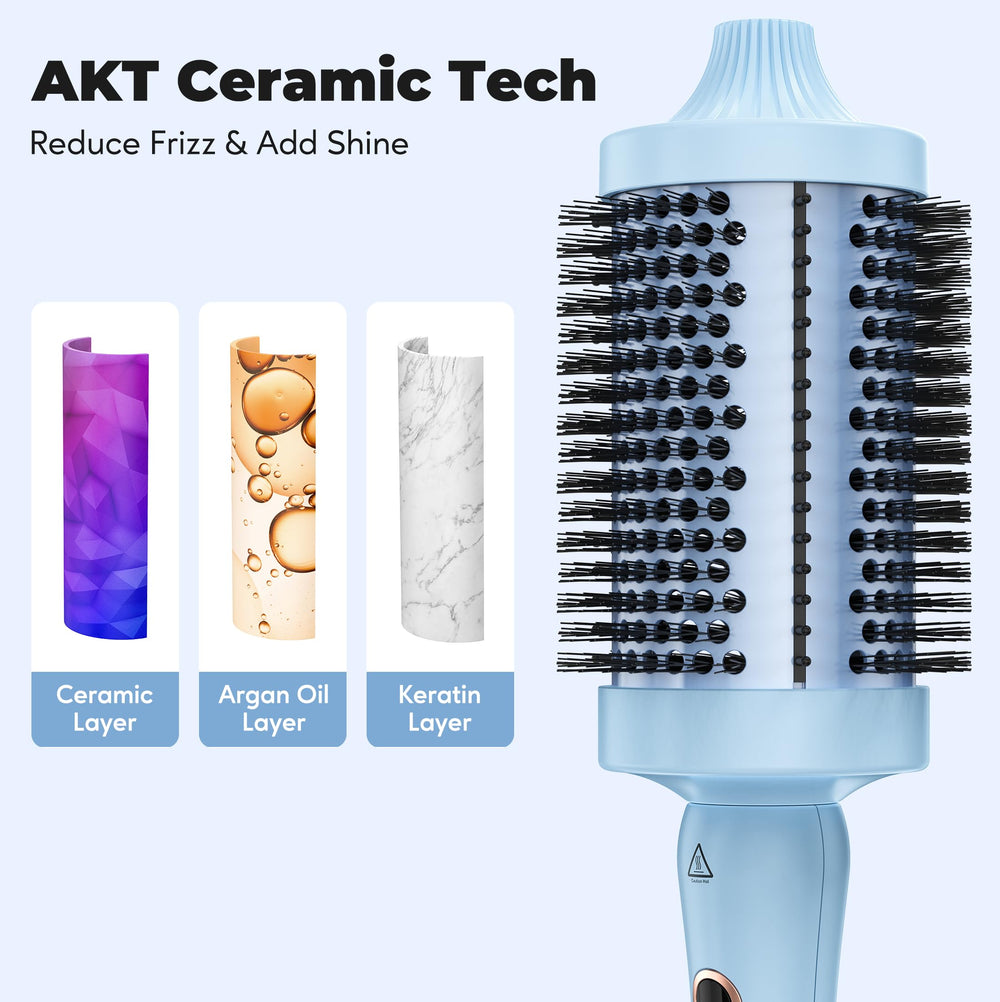 Farery 2.4-inch thermal brush results preview for voluminous blowouts and smooth finishes