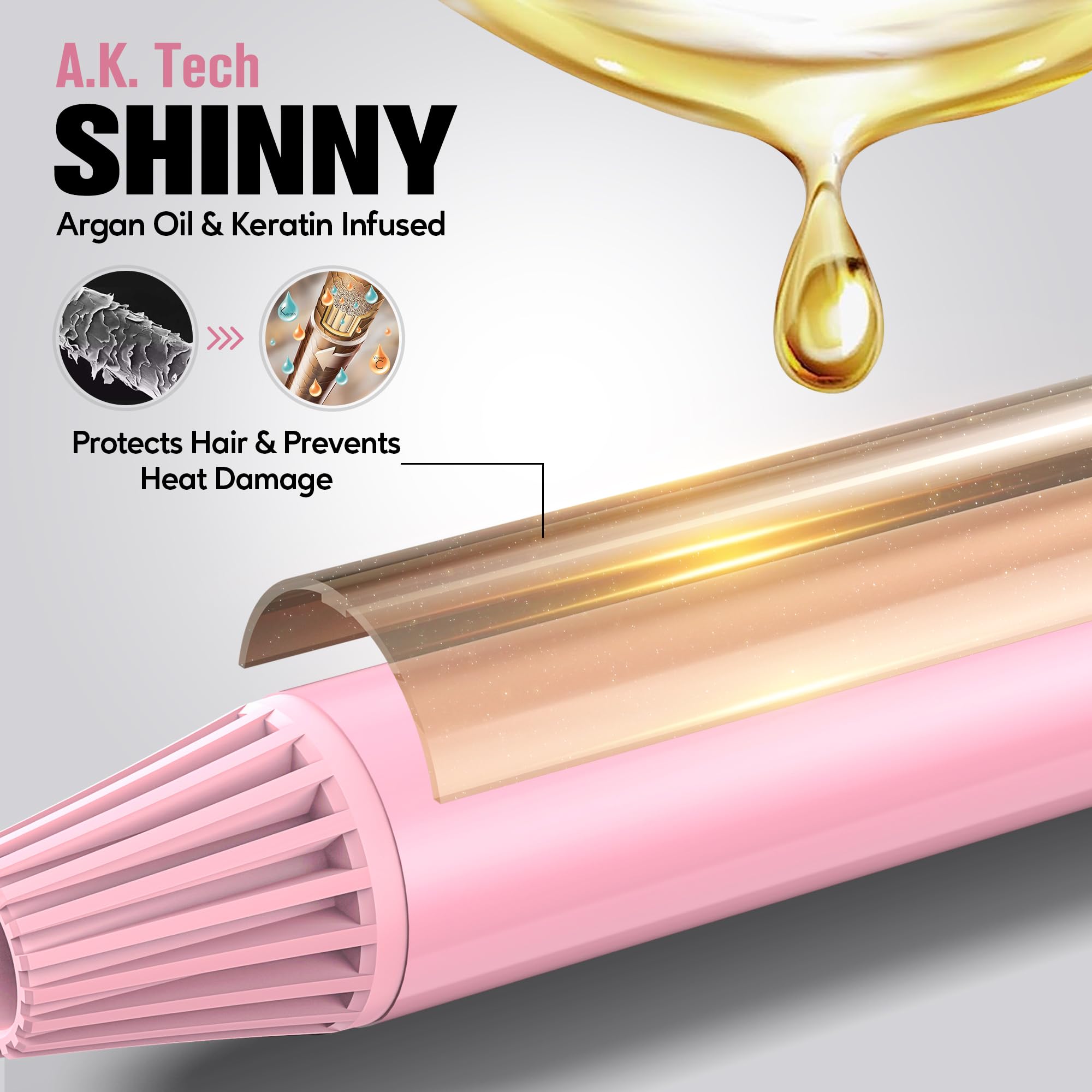 FARERY ceramic coating provides even heat distribution for gentle styling