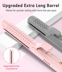 Farery Chill Set Soft-Air Curling Iron 45-degree plate image for easy precision curling