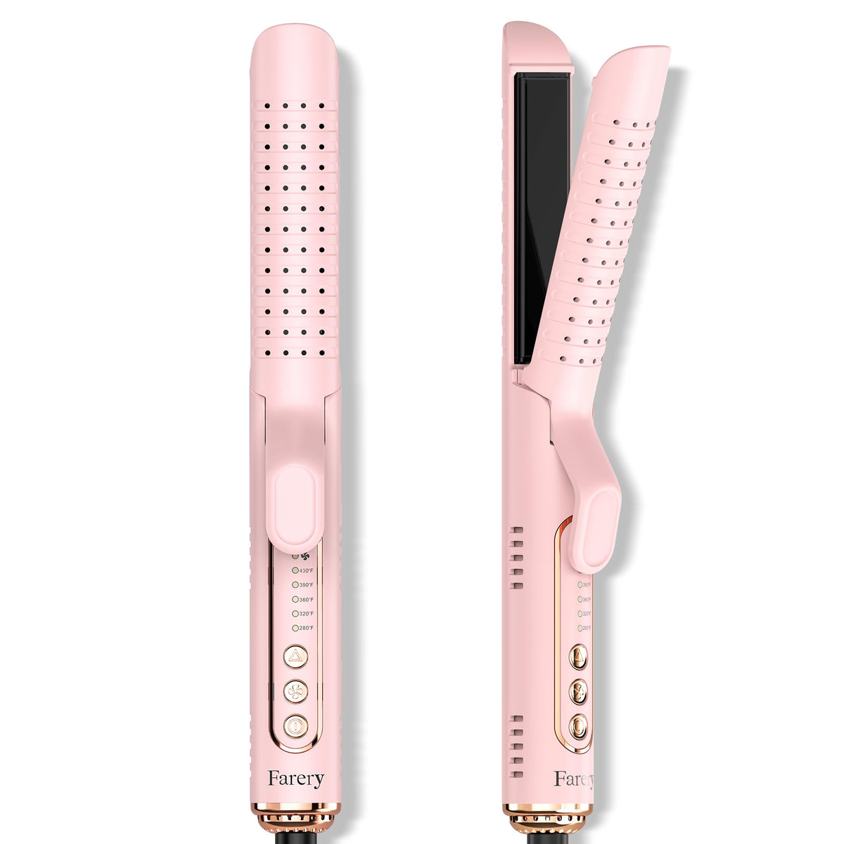 Farery Chill Set Soft-Air Curling Iron full view highlighting long barrel for fast styling