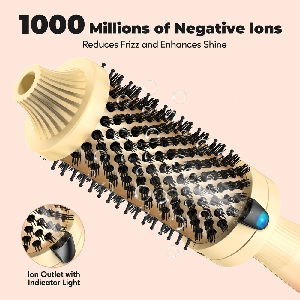 Farery ionic thermal brush highlighting negative ions for smoother hair and shine