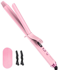 FARERY long barrel curling iron 1inch in pink for defined curls