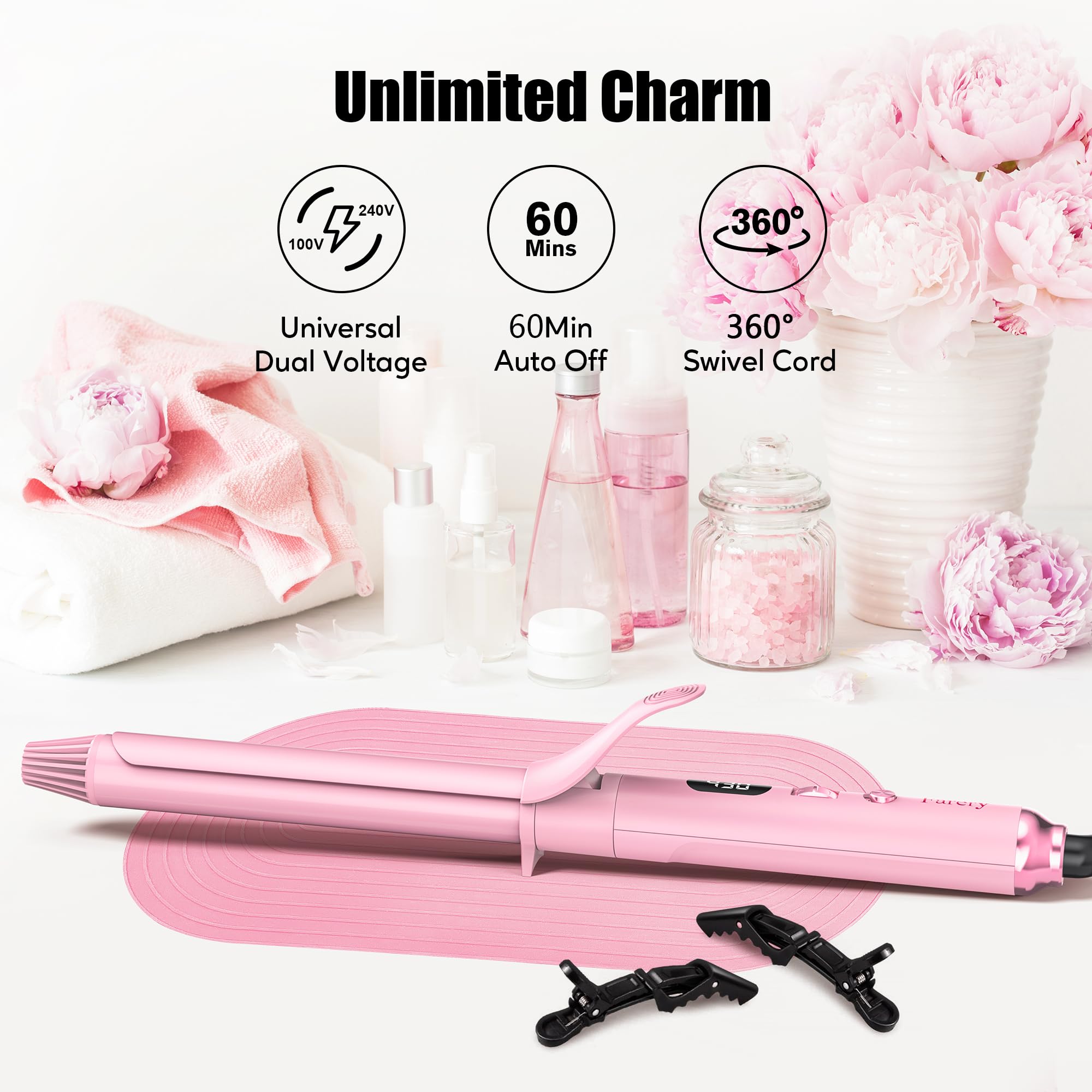 FARERY long-barrel design aids long hair styling