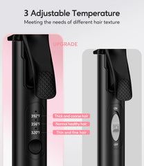 FARERY mini curling iron cool tip and safety stand reduce burn risk during styling.