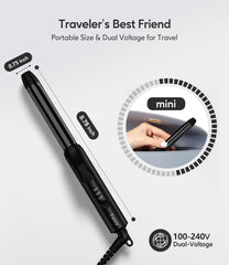 FARERY mini curling iron temperature options enable versatile styling for different hair needs.