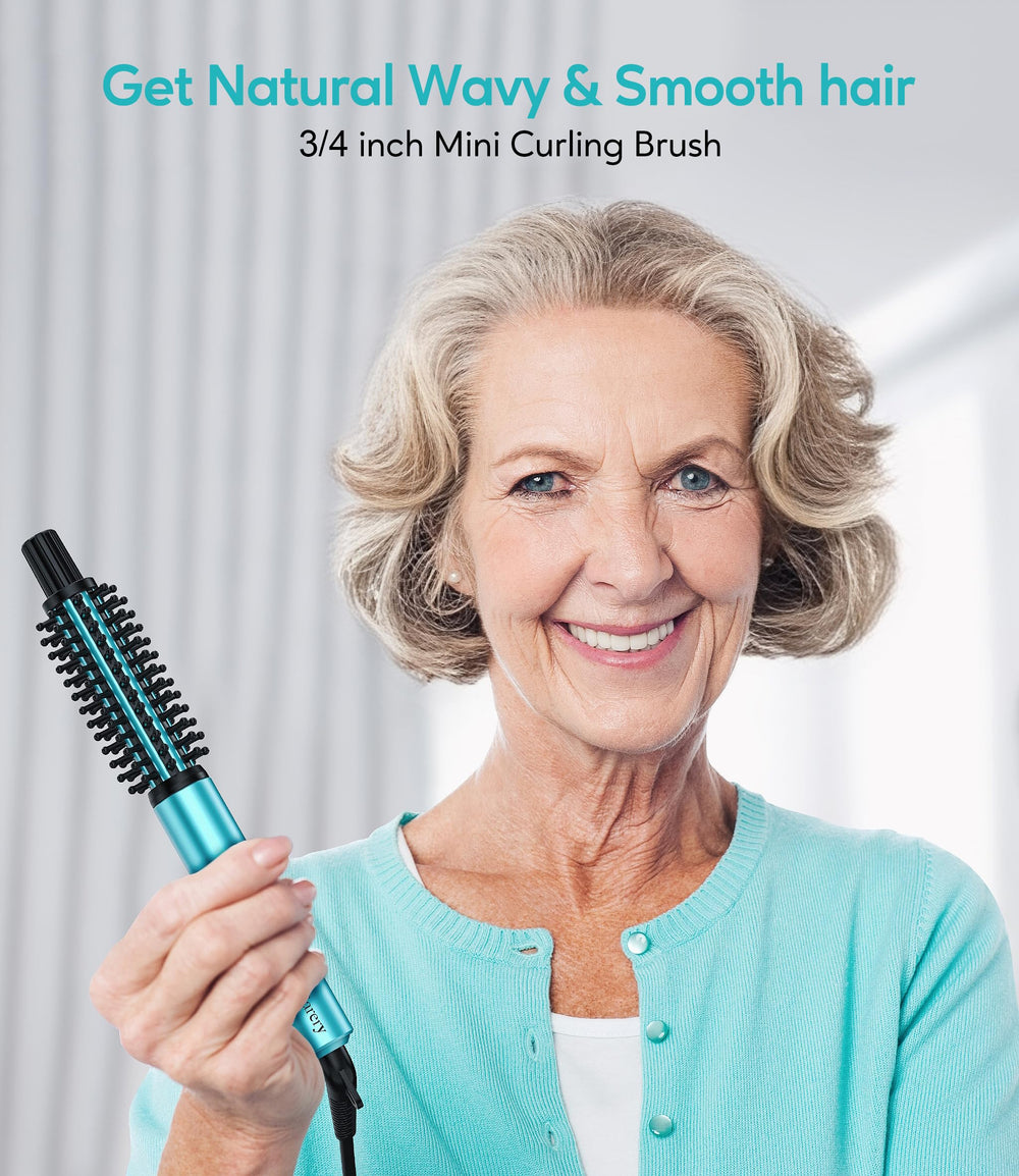 FARERY mini-thermal-brush-3-4-inch-barrel ideal for quick curls and touch-ups.
