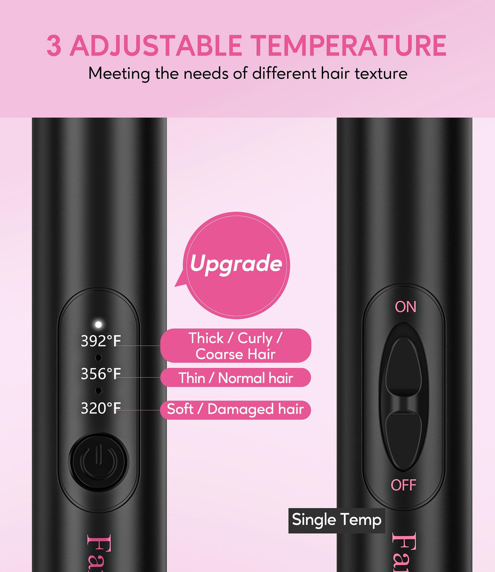 Farery Mini Thermal Brush anti-scald bristles protect fingers during styling.