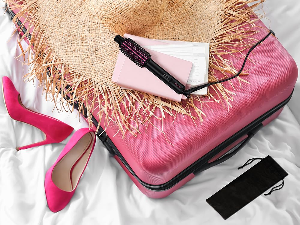 Farery Mini Thermal Brush compact design travels light for quick touch-ups.