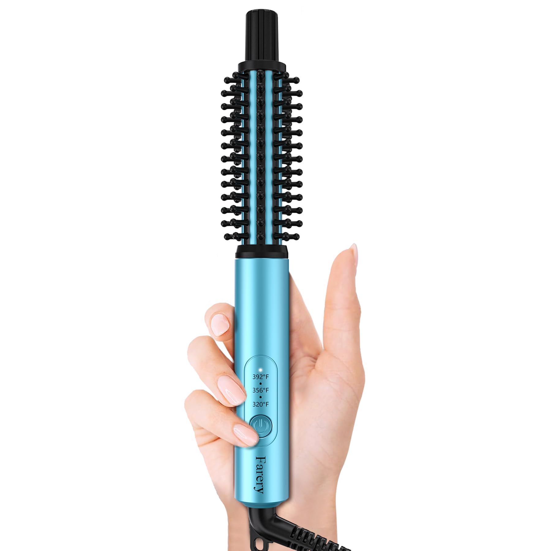 FARERY mini-thermal-brush temperature-control enables versatile styling on any hair type.