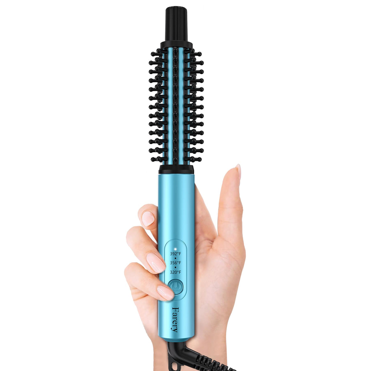FARERY mini-thermal-brush temperature-control enables versatile styling on any hair type.