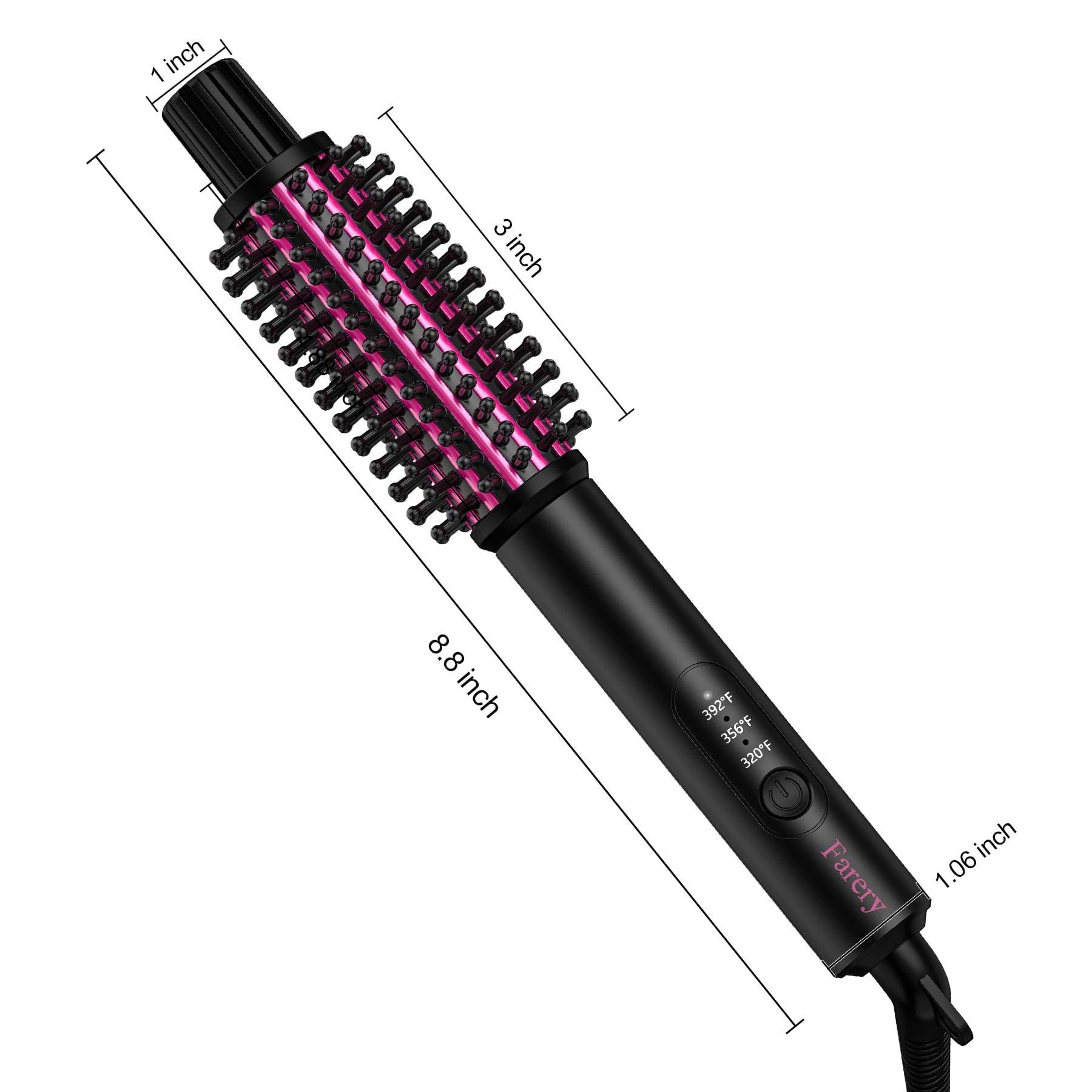 Farery Mini Thermal Brush travel-ready setup with user-friendly features.