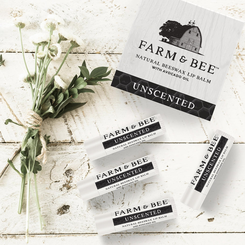 Farm & Bee lip balm sunflower oil ingredient boosts softness.