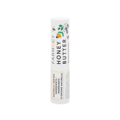 Farmacy beeswax lip balm honey butter ingredients cupuaçu cocoa close-up highlights rich moisture.