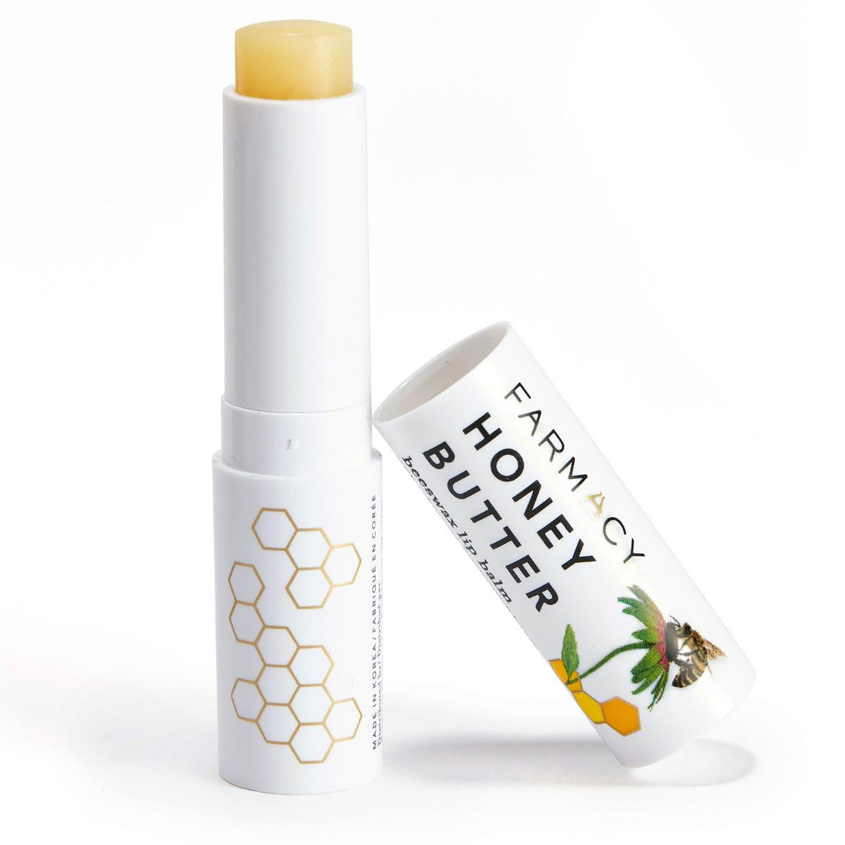 Farmacy beeswax lip balm honey butter jar delivers deep lip hydration.