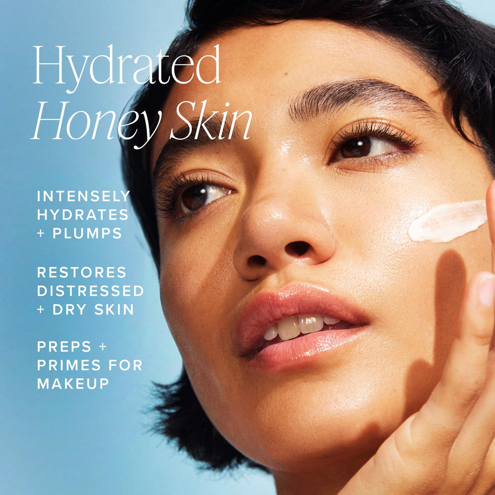 Farmacy ceramide blend illustration shows moisture barrier support for dry skin.