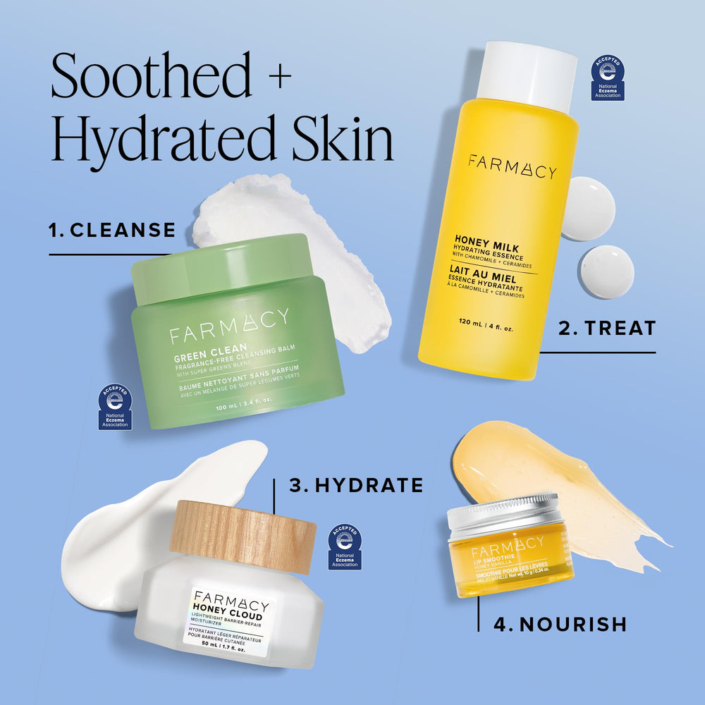 Farmacy Honey Cloud Moisturizer applied on face during morning routine.