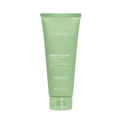Farmacy Gentle Creamy Face Cleanser bottle-pour shows gentle makeup removal with hydration.