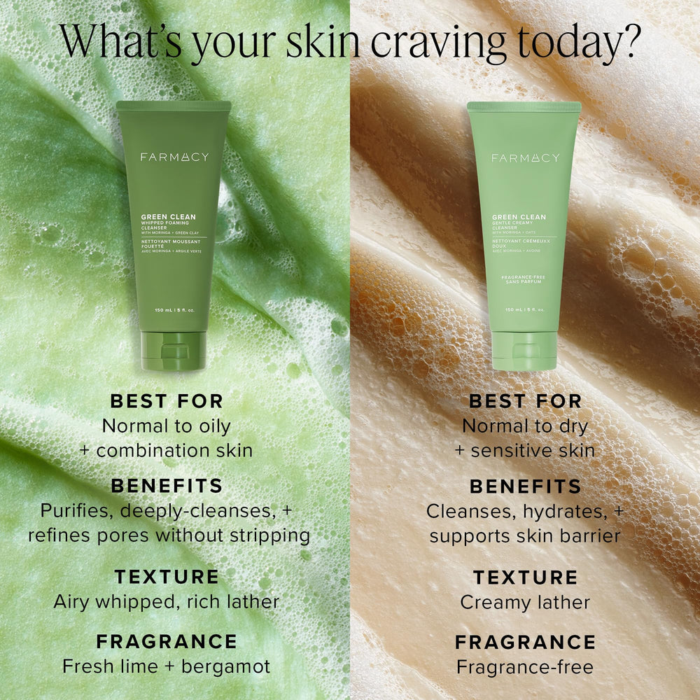 Farmacy Gentle Creamy Face Cleanser close-up texture – rich creamy texture without stripping moisture.