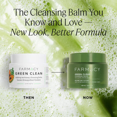 Farmacy Green Clean balm being massaged to remove makeup gently