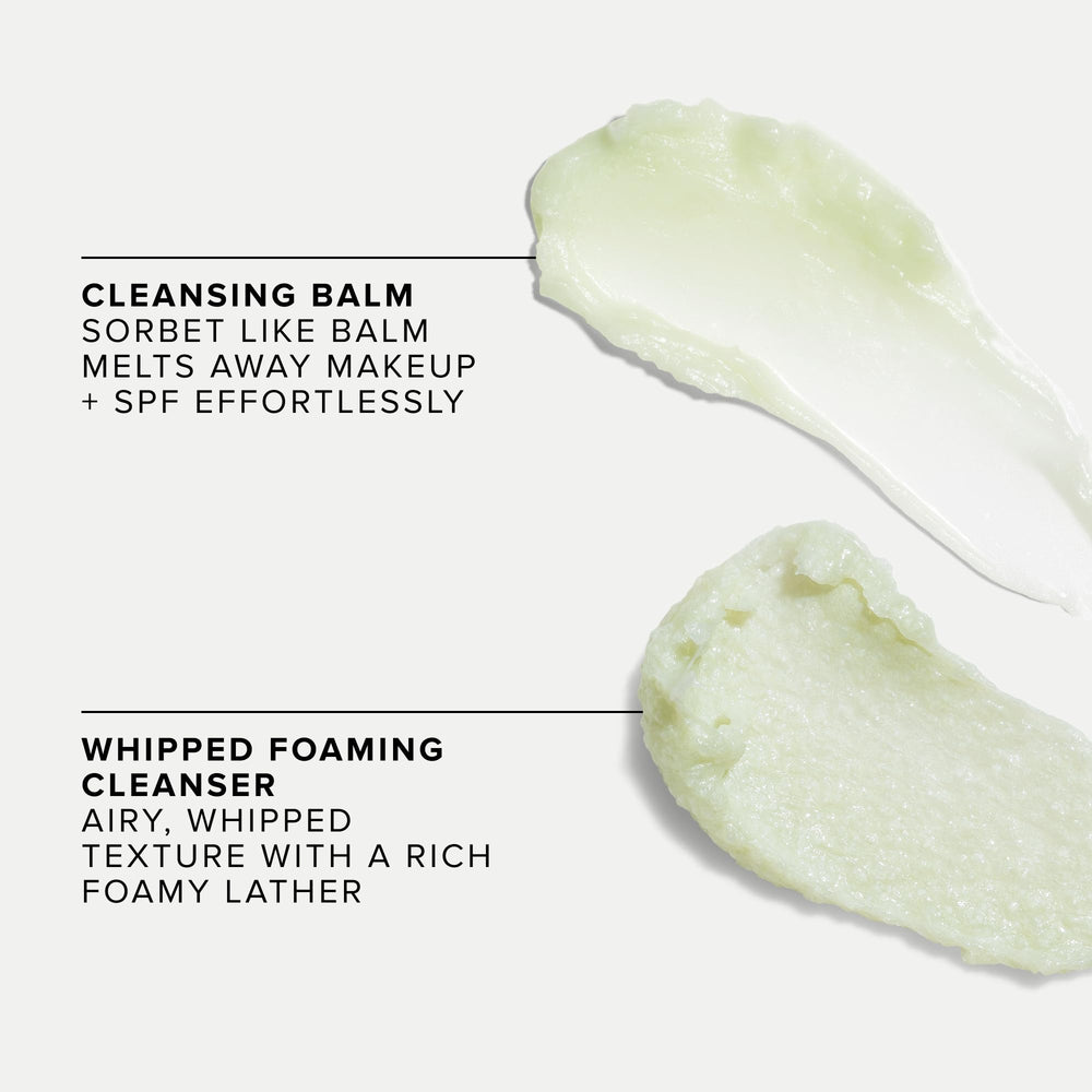 Texture close-up of Farmacy cleansing balm for smooth, comfortable skin