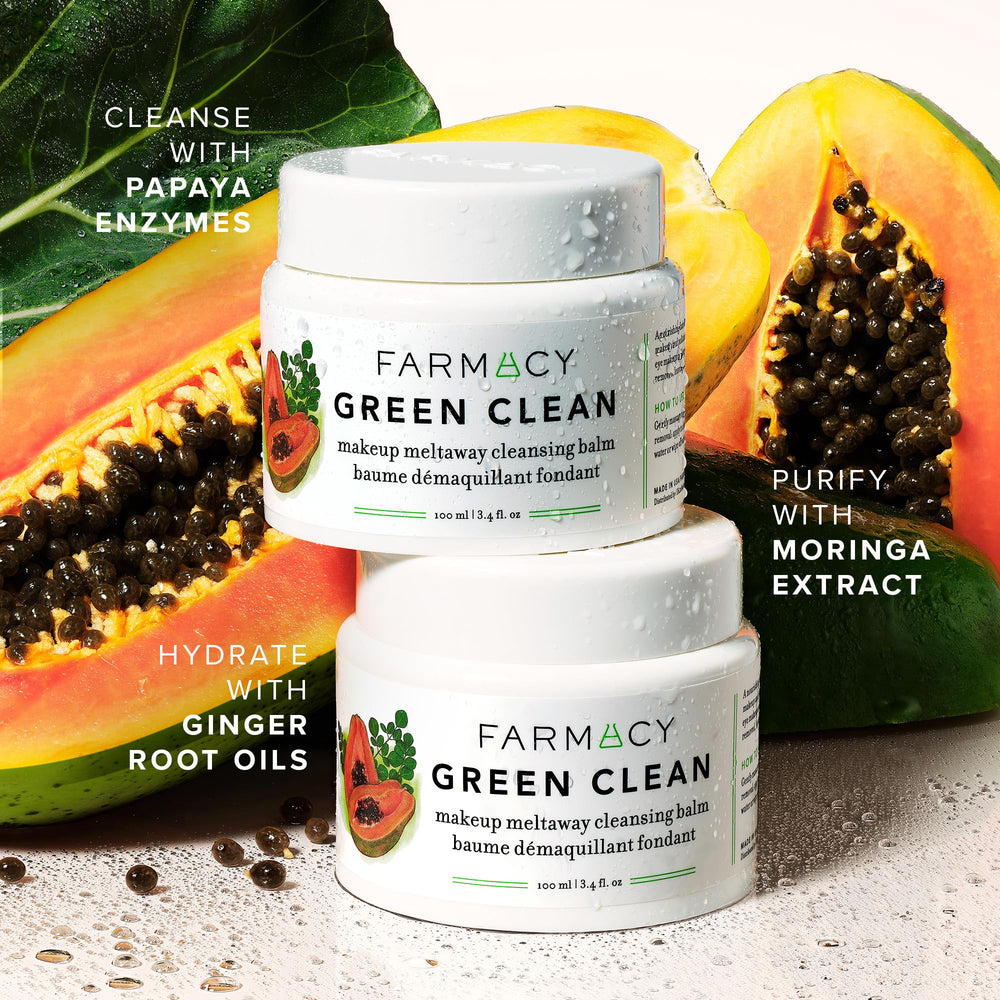 Farmacy Green Clean enables a double cleanse step for clean, refreshed skin.