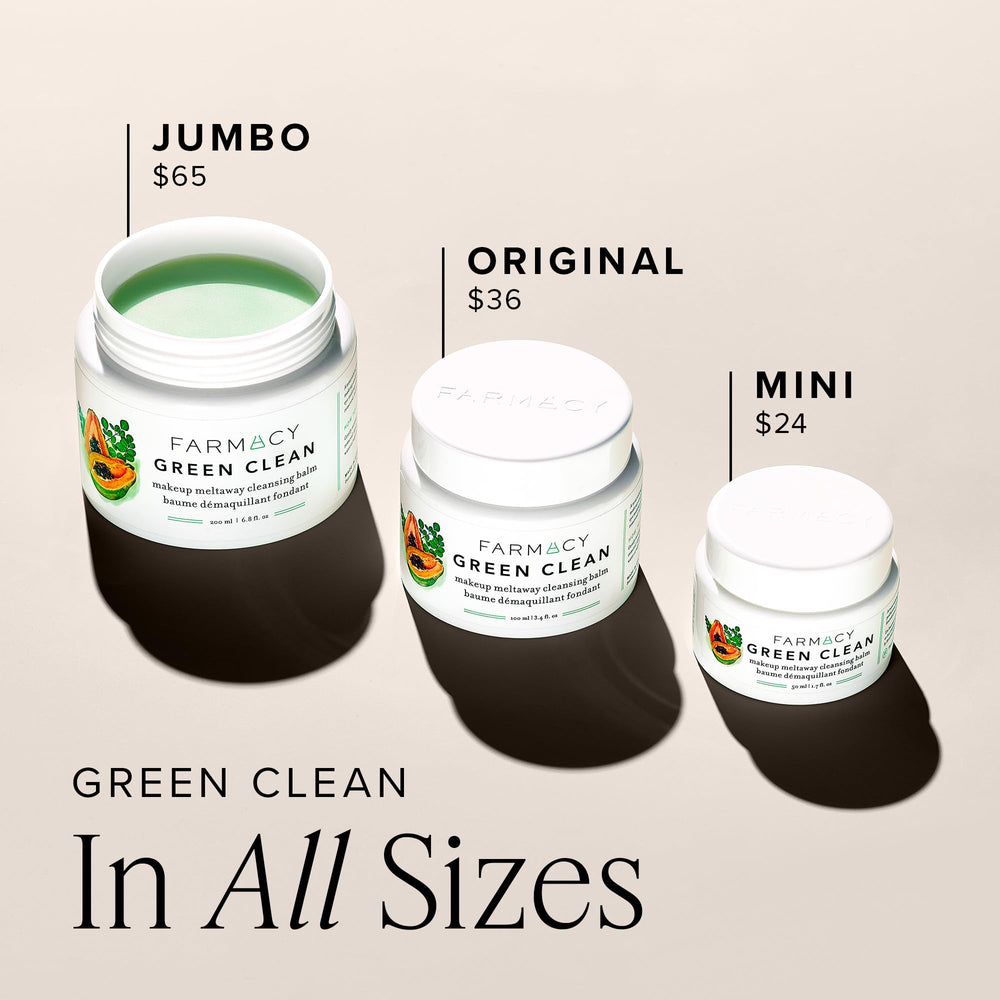 Farmacy Green Clean travel-size jar fits on-the-go cleansing routine.