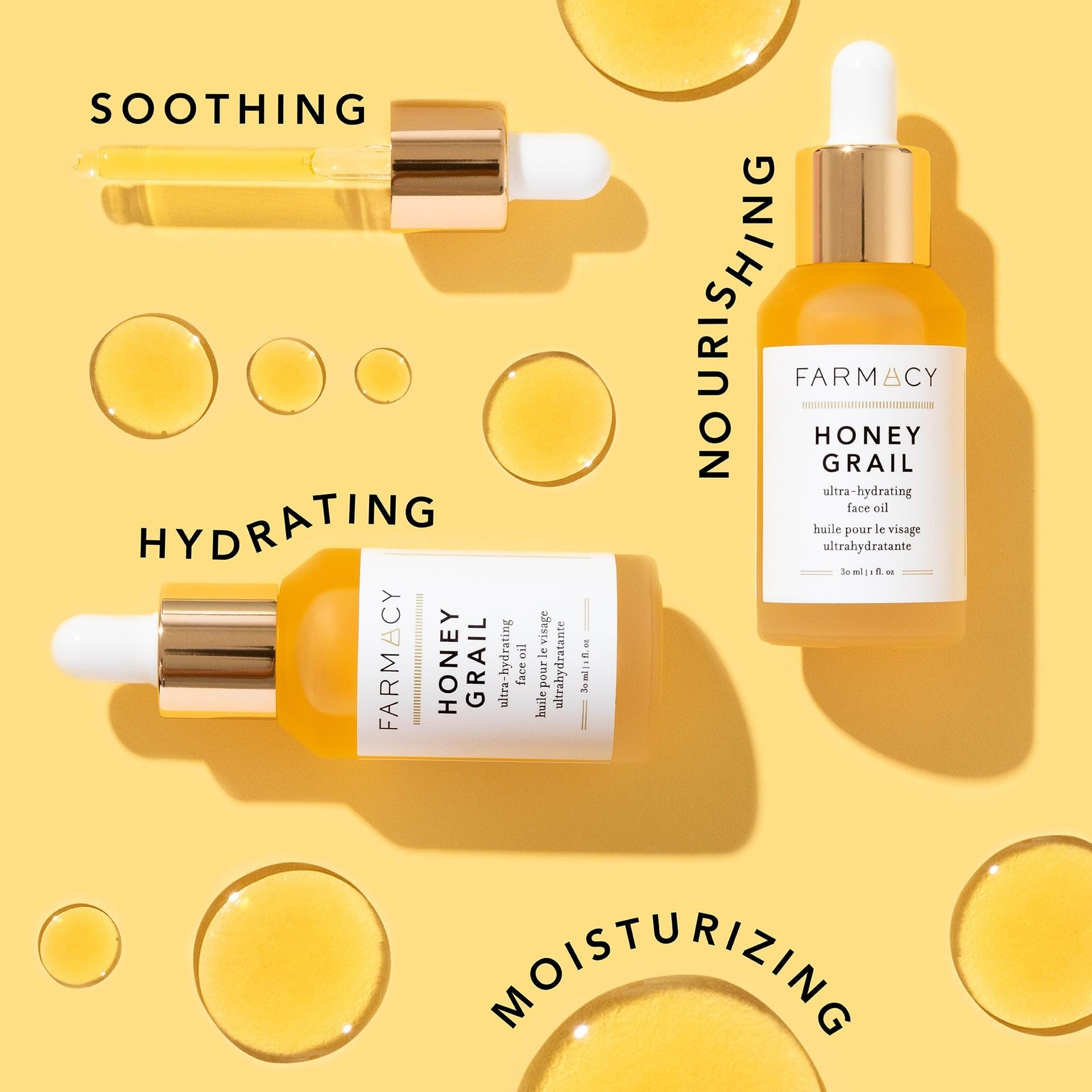 Farmacy Honey Grail face oil application close-up demonstrates fast absorption