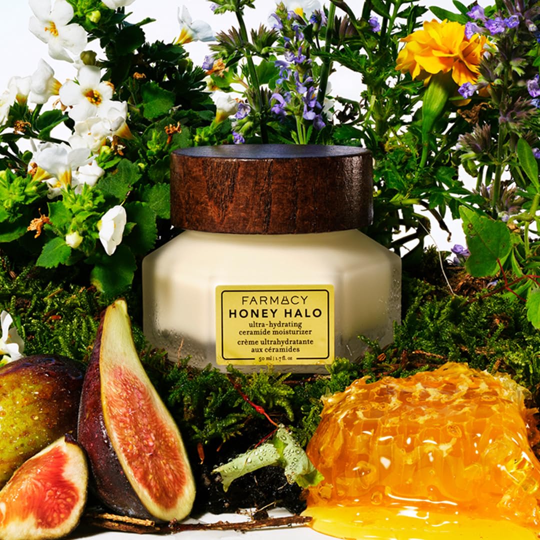 Farmacy Honey Halo royal honey jelly closeup emphasizing soothing formula