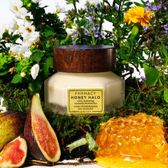 Farmacy Honey Halo royal honey jelly closeup emphasizing soothing formula