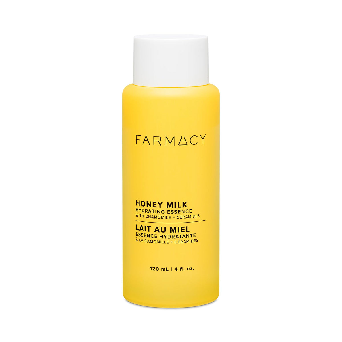 Farmacy Hydrating Essence bottle close-up for deep hydration and pre-makeup prep.