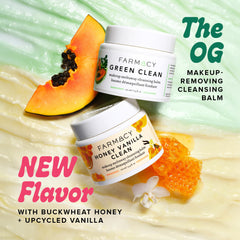 Farmacy melting balm to oil action depicts easy makeup melt without rubbing