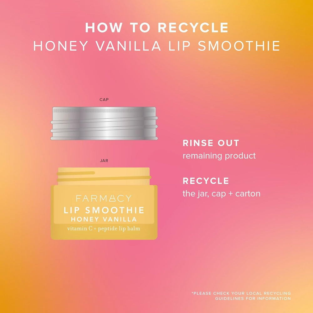 Farmacy Peptide Lip Smoothie ingredients list highlighting peptides and vitamin C