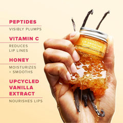 Farmacy Peptide Lip Smoothie overnight jar showcases moisture lock capabilities