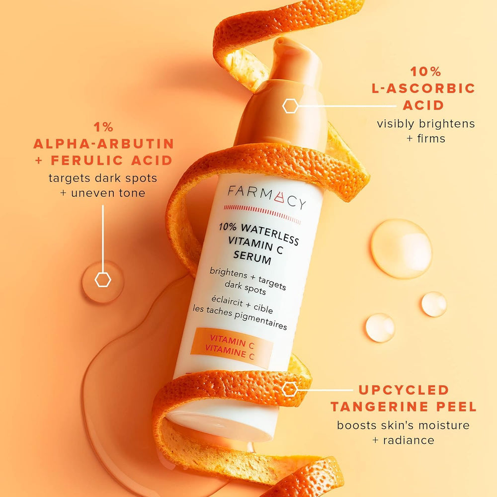 Farmacy serum pump bottle closeup for easy, precise application