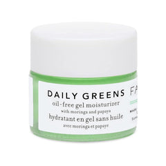 Farmacy Travel Face Moisturizer packaging highlights fragrance-free, oil-free gel for balanced skin.