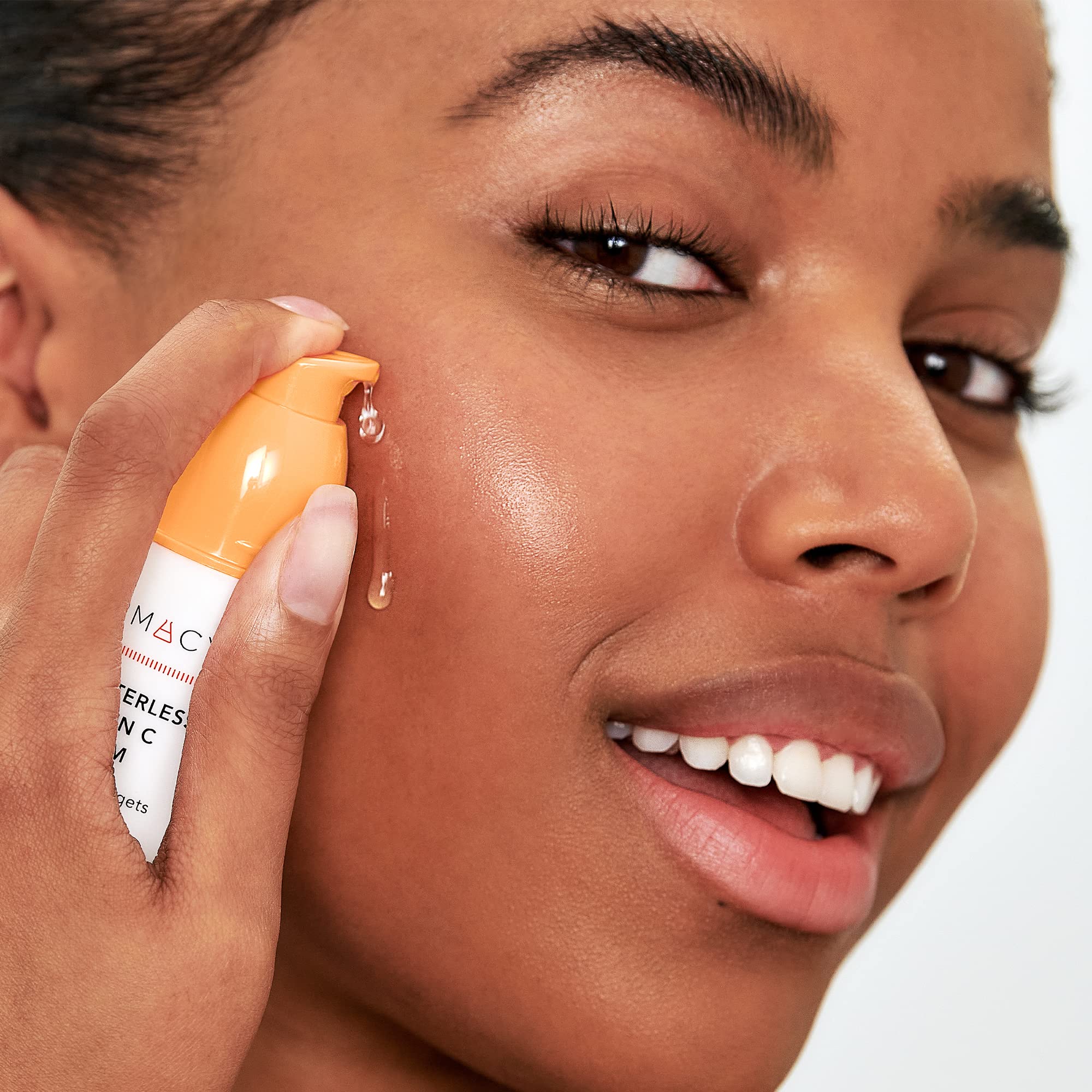 Upcycled tangerine peel highlight in Farmacy serum ingredients.