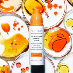 Farmacy vitamin c serum application closeup demonstrating quick absorption and smoothing