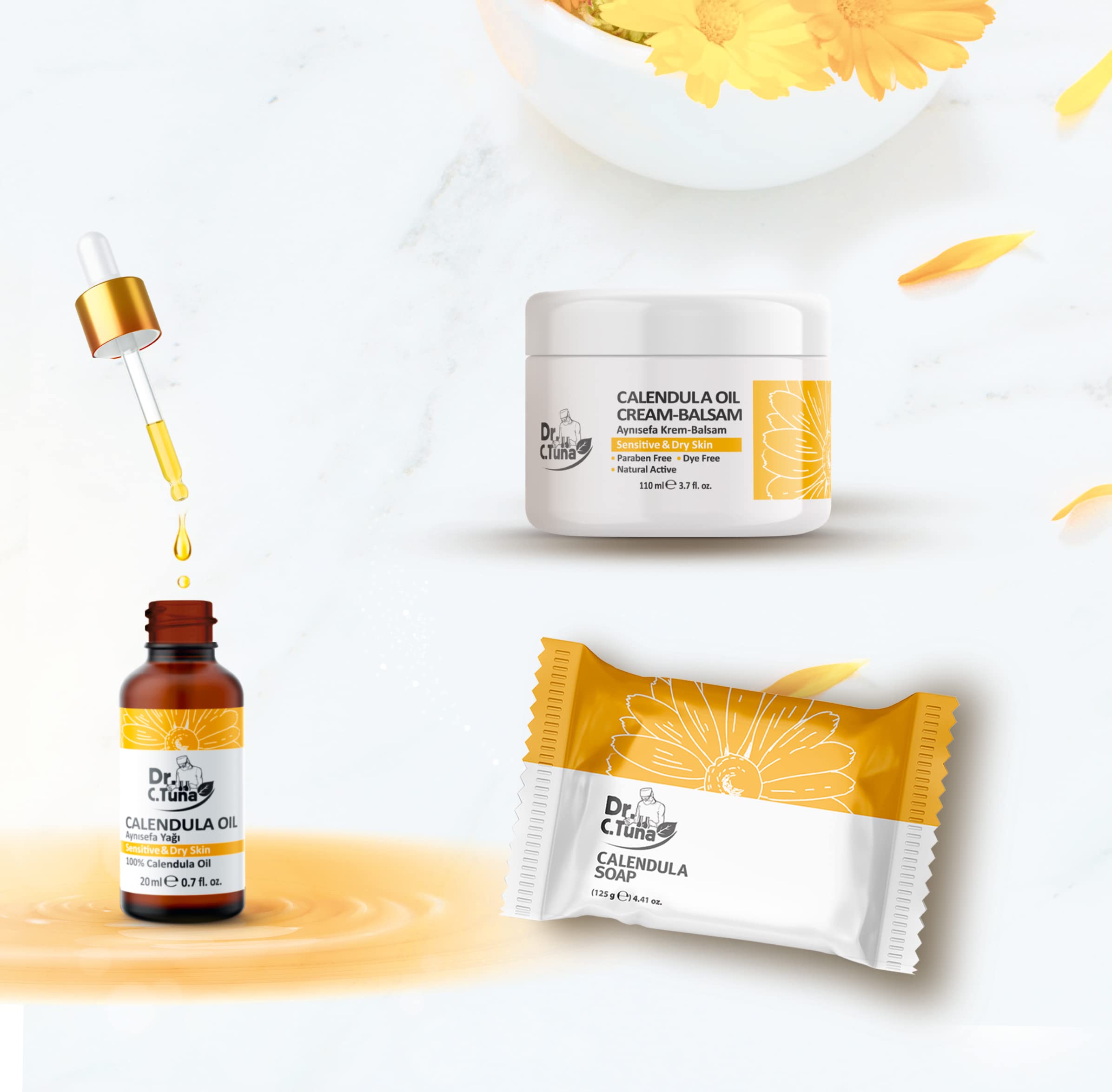 FARMASi Calendula Soap face-use gentle cleansing suitable for facial skin
