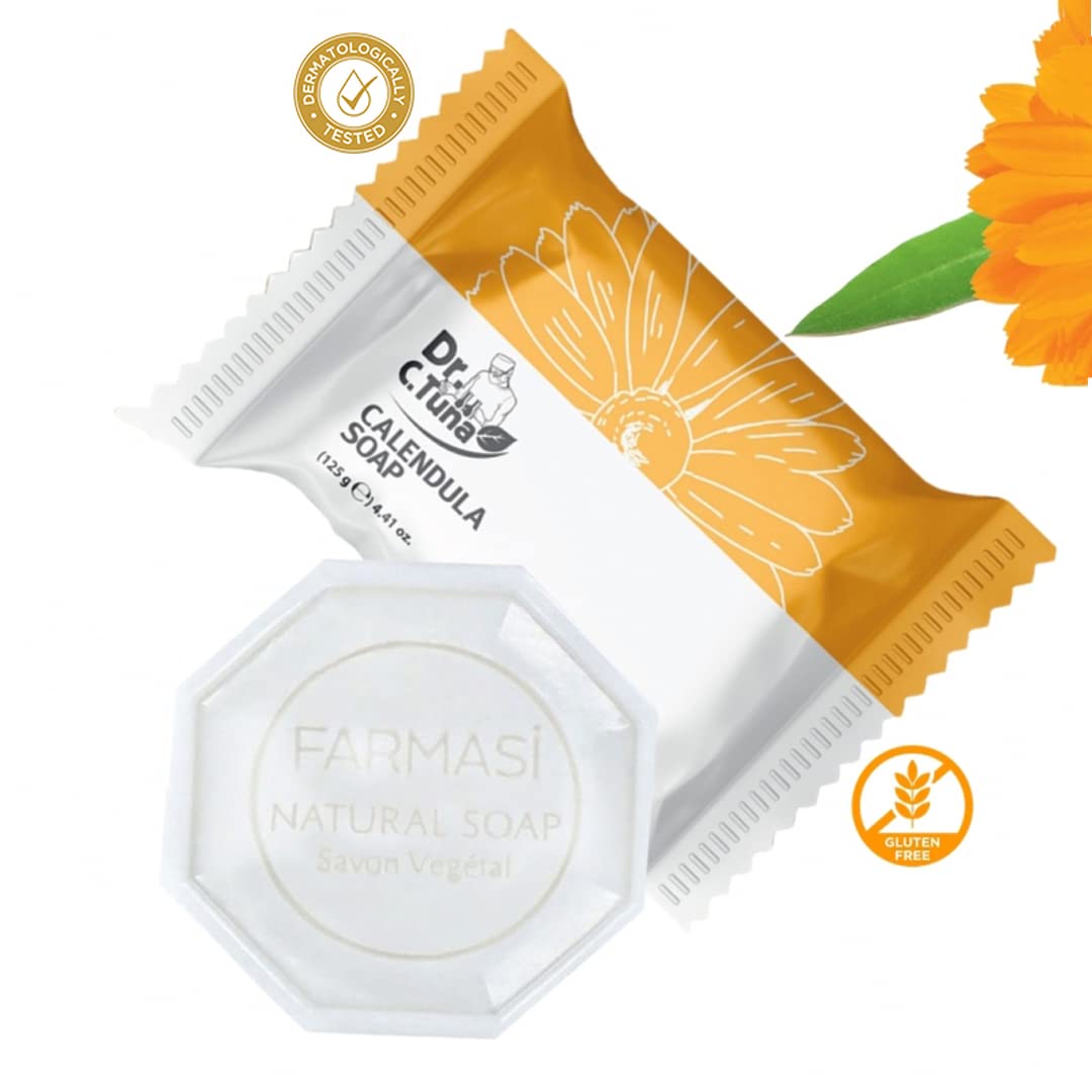 FARMASi Dr. C. Tuna Calendula Soap box and bars for home or travel hydration