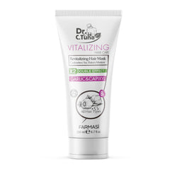 FARMASI Vitalizing Garlic Hair Mask application for deep conditioning and softness.