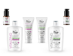 Farmasi Dr. C. Tuna Garlic Shampoo scalp-refresh action illustrated during wash.