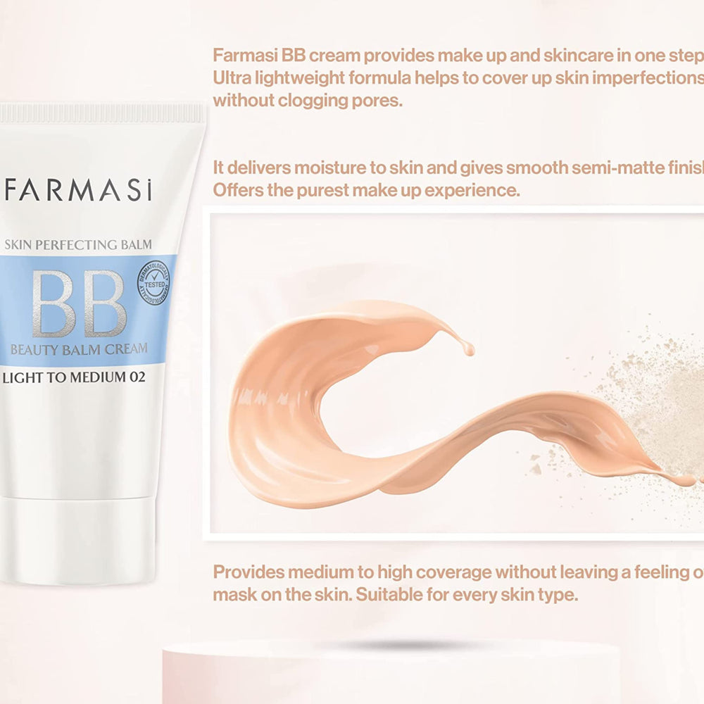 Farmasi Make Up BB Cream compact case shows on-the-go finish for quick touch-ups.