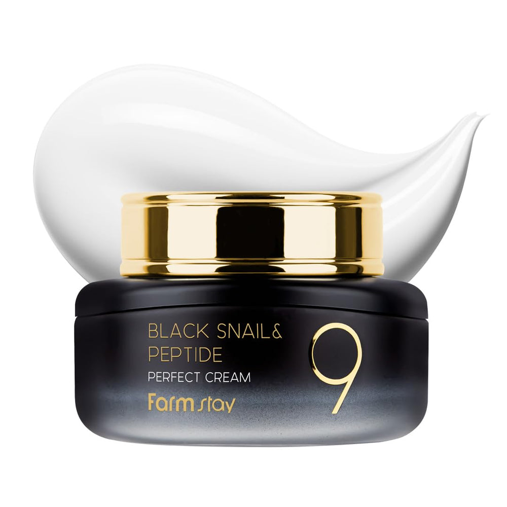 FARMSTAY Black Snail Mucin Jar showing deep hydration and elasticity