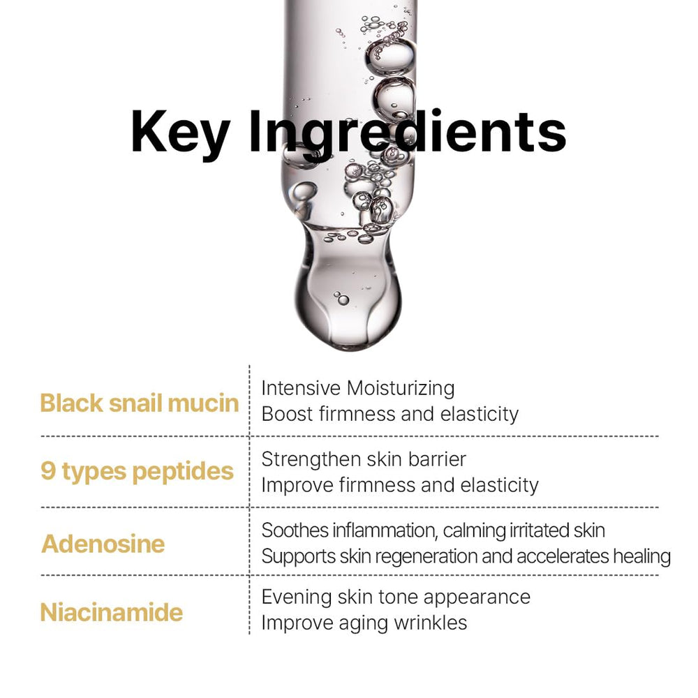 FARMSTAY Niacinamide and peptides blend for smoother texture.