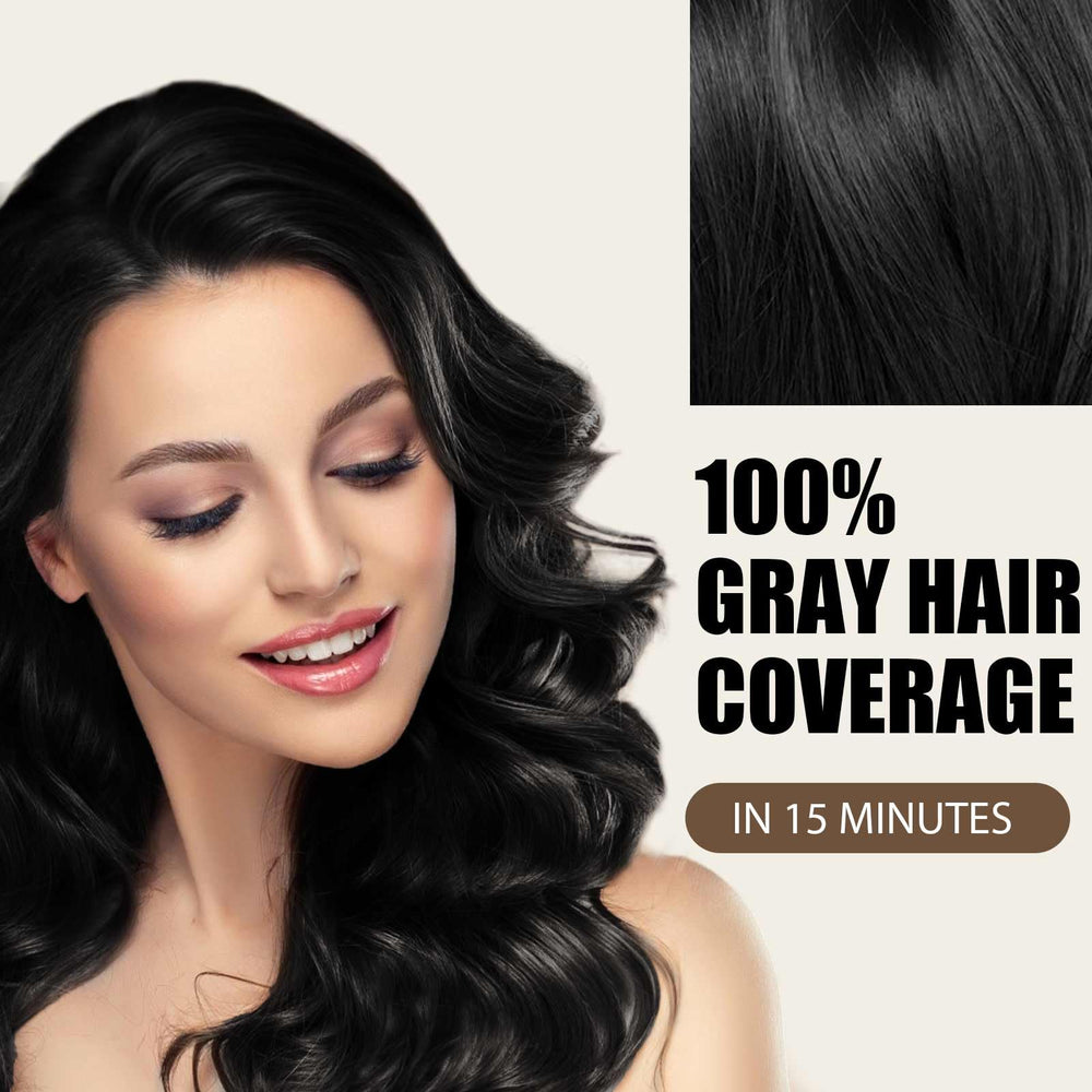 Farndu Black Hair Dye Shampoo foam-lather view for even color.