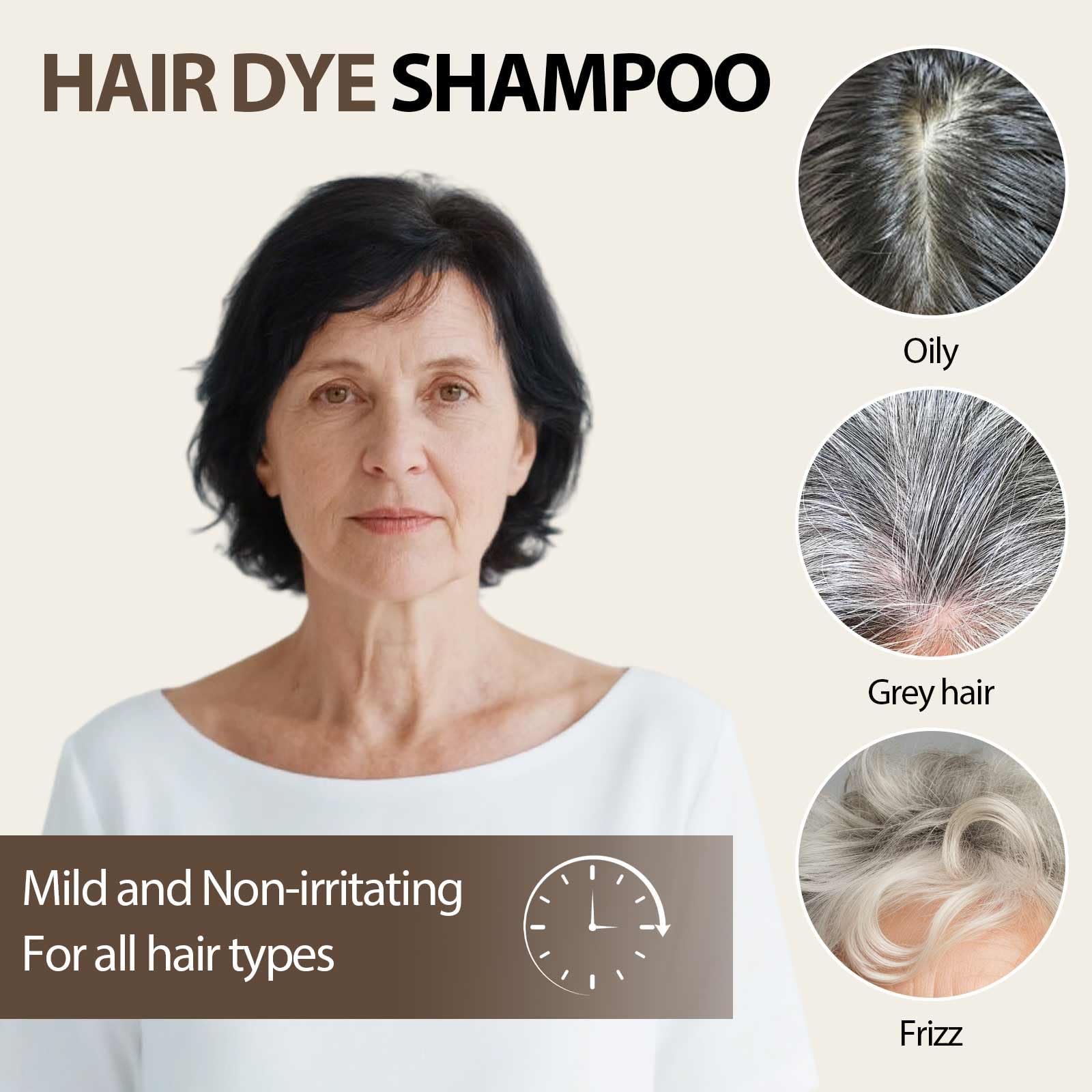 Farndu Hair Dye Shampoo ammonia-free and paraben-free formula.
