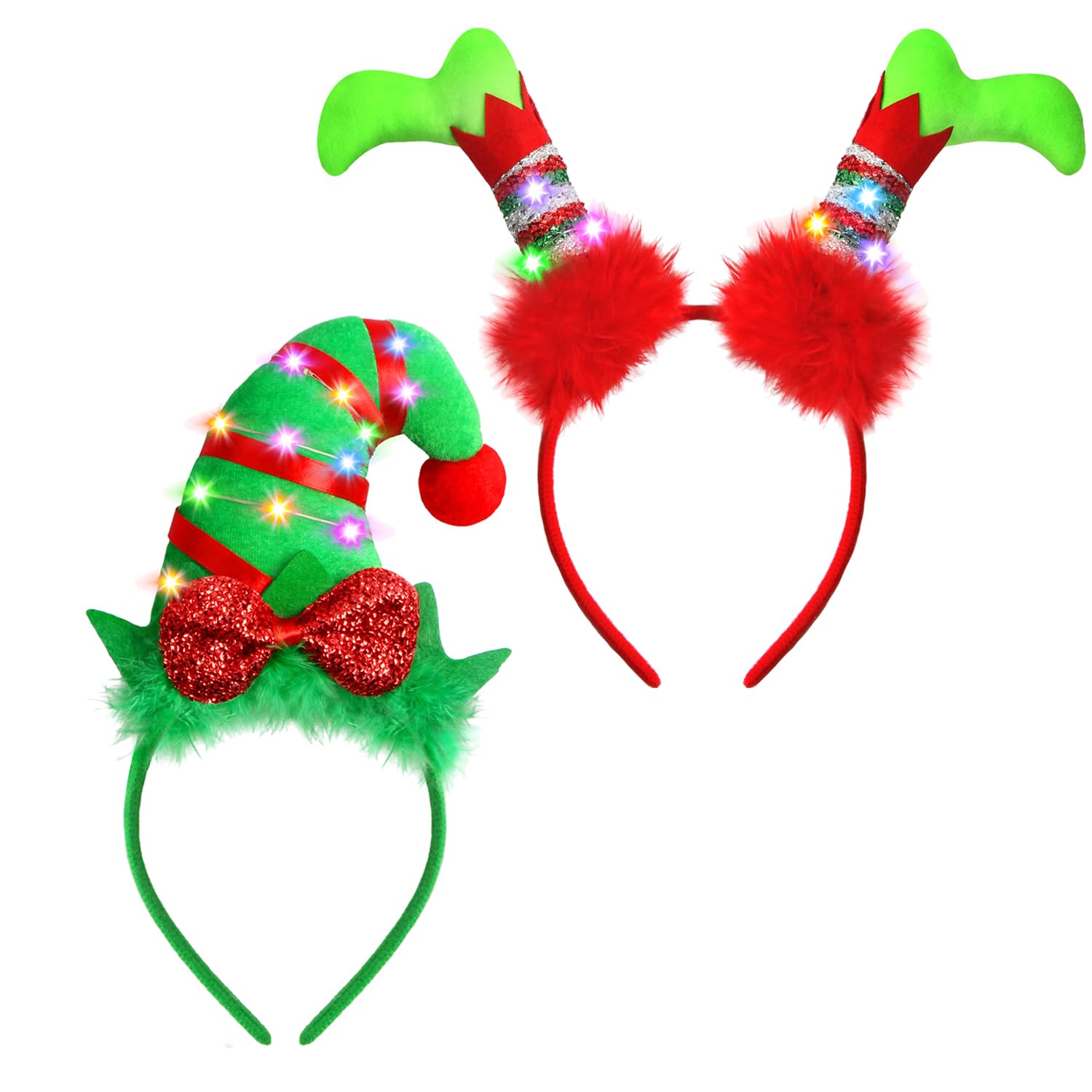 Farochy Christmas LED headband elf-style suits festive party outfits