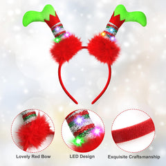 Farochy Christmas LED headband one-size-fits-all fits kids and adults