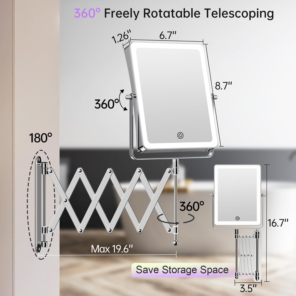 FASCINATE chrome wall-mount base with rust-resistant metal finish for durable setup